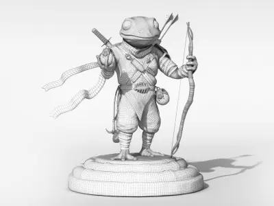 Ninja toad Low-poly 3D model