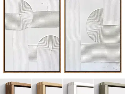 Plaster Two Frame 16 Low-poly 3D model