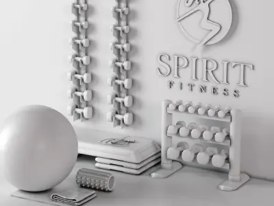 Excellent fitness set 3D model