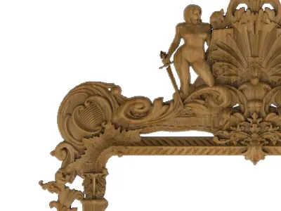 Carved picture frame STL 3D model 38