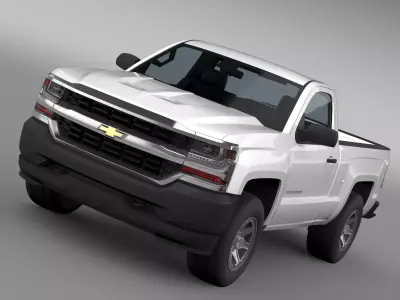 Chevrolet Silverado WT Regular Cab Standart Box 2016 3D model