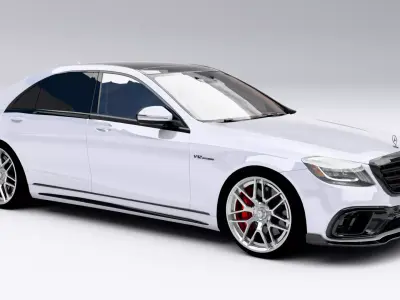 Mercedes-Benz s65 w222 Low-poly 3D model