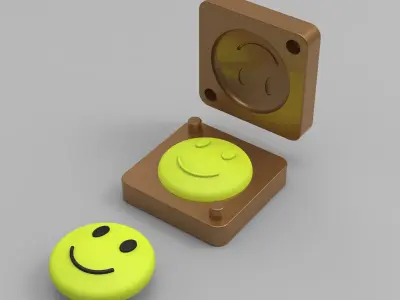 Smiling Face Mold Single 3D print model
