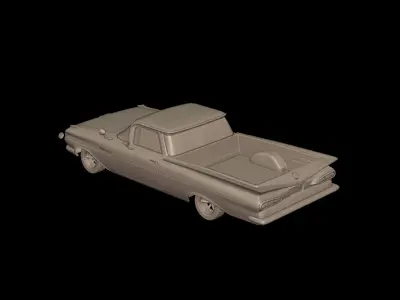 CHEVROLET ELCAMINO 1959 3D PRINT MODEL 3D print model