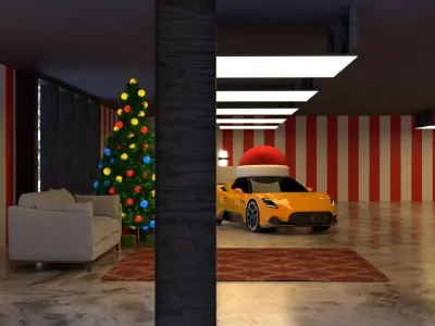 Cozy winter room 3D model 3D model