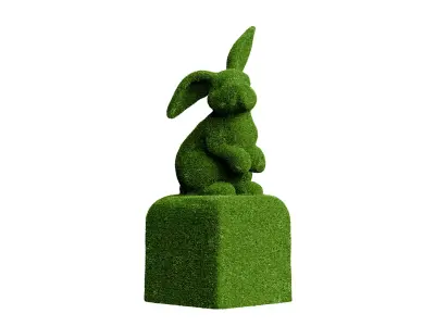 Bunny Topiary Low-poly 3D model
