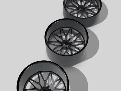 20inch Schott Clever Levers Wheels 3 offsets w Tires 3D print model