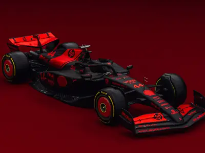 Ferrari SF-25 Black Edition Low-poly 3D model