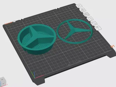Mercedes logo 04 3D print model