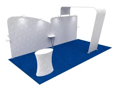 Exhibition booth 10x20ft 3DM014 3D model