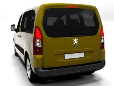 PEUGEOT PARTNER 2009 LOWPOLY Low-poly 3D model