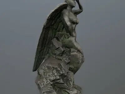 woman statue 1 Low-poly 3D model