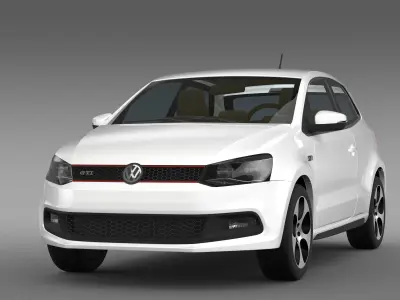 Volkswagen Polo GTI 3d 2009-2013 3D model