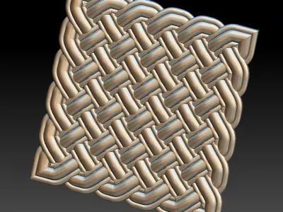 3D WALLPANEL celtic knot pattern 3D model