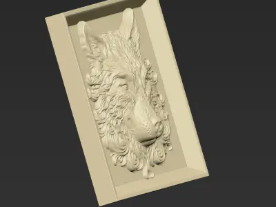 Wolf Head A94 3D print model