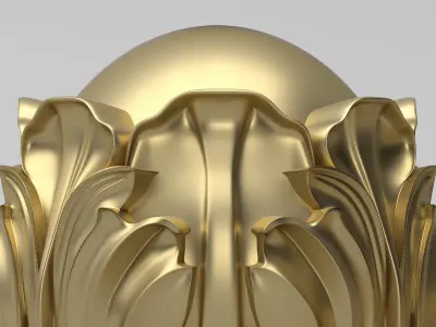 Carved Finial 3D model