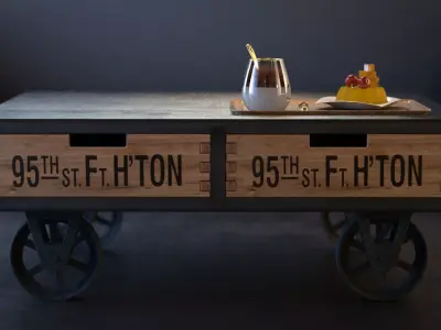 Industrial coffee table  3D model