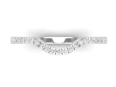 AV 558 Diamond Anniversary Ring Wedding Guard Band 3D print model
