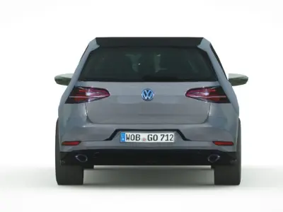 Volkswagen Golf GTI 2019 Low-poly 3D model