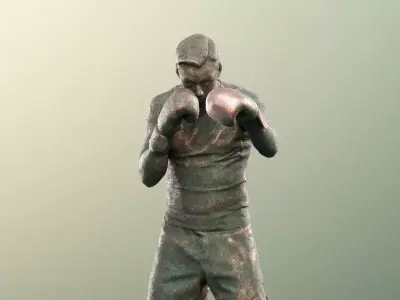 Nick 11550-02 - Male Boxer Statue Low-poly 3D model