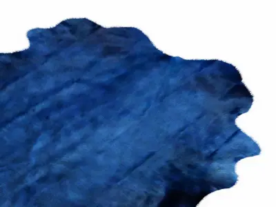 Blue Cowhide Rug 3D model