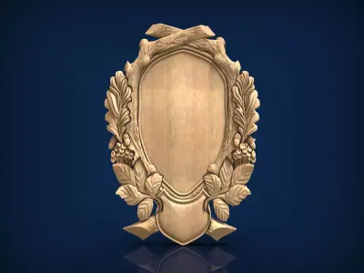 Carved panel painting STL 3D model buy