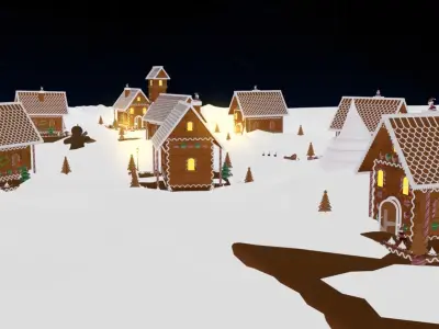 Gingerbread House 3D model