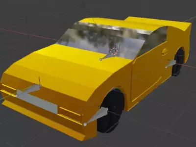 2 Cars race car Low-poly 3D model