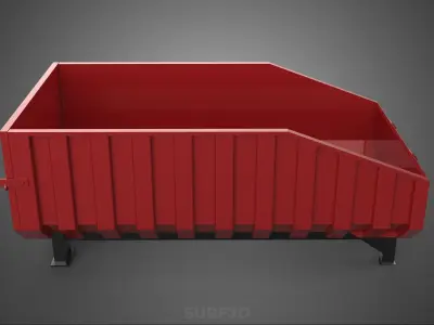 BIN TRUCK BED DUMP BODY BOX CONTAINER CARGO VEHICLE PICK UP CAR 3D model