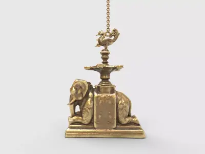 elephant oil lamp 3D model