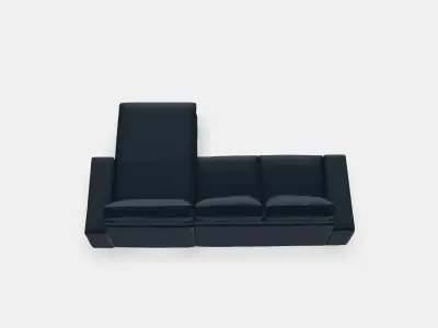 KIVIK 3-seat sofa with chaise longue 2 Low-poly 3D model