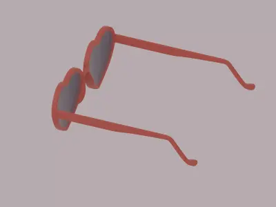 Heart Shaped Glasses Low-poly 3D model