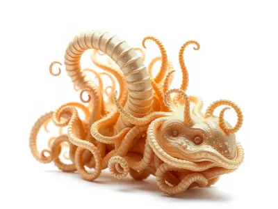 Alien Tentacled Creature Model Pack Low-poly 3D model