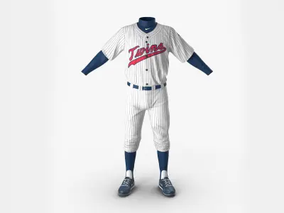 Baseball Player Outfit Twins 3 3D model