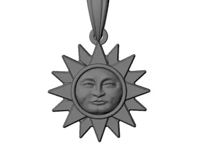 Sun pendant 3D print model order