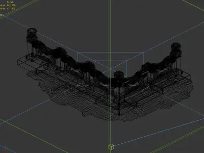 Game Kunlun Snow Mountain - Fence 21 3D model
