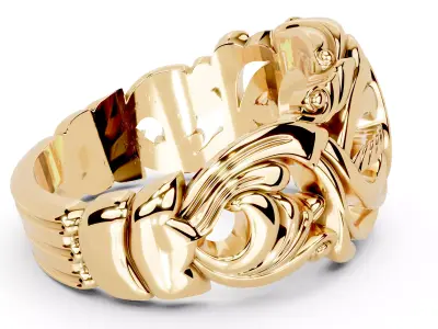 Timeless Elegance Luxury Bluestone Ring 3D print model