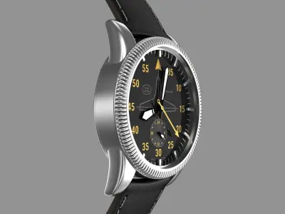 Aviator wrist watch My own design 3D model