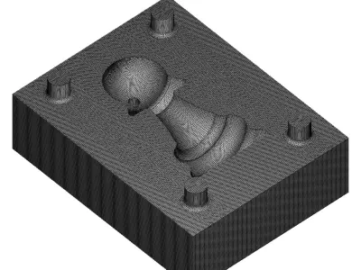 Chocolate Mold Chess Pawn 3D print model
