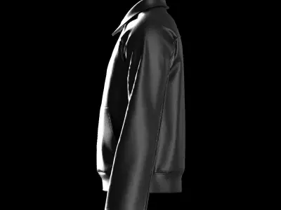 Male raglan leather jacket 3D model