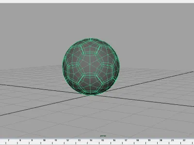 football ballon Low-poly 3D model