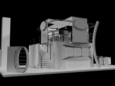 Booth Exhibition Stand a358b 3D model