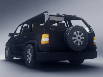 SUV 3 Low-poly 3D model