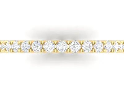 U Shaped Eternity Ring 2 point 2 mm stone size swiss 20 and EU60 3D print model