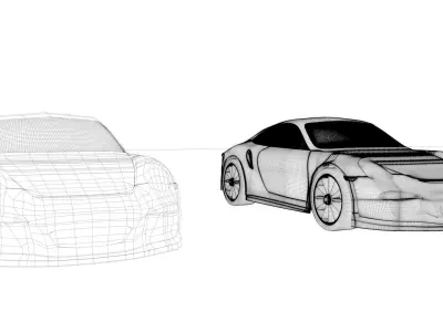  Porsche 911 gt3 rs 2016 Low-poly 3D model