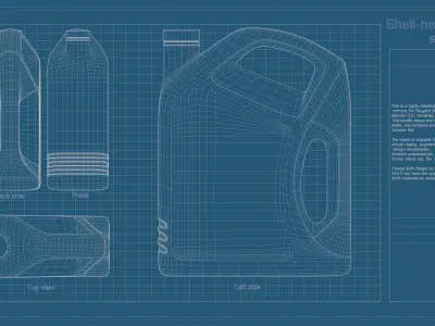 Shell Engine Oil 3D model