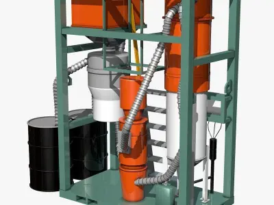 Sponge Blasting Industrial Equipment 3D model