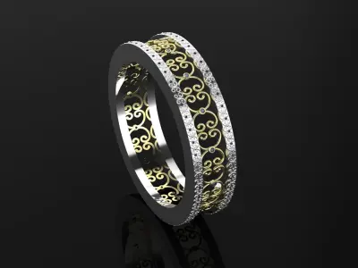 Ring design 3D print model 3