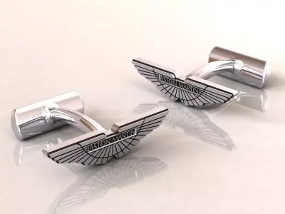 Cufflinks Aston Martin 3D print model