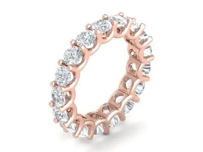 U Shaped Eternity Ring 3 point 8 mm stone size swiss 9 and EU49 3D print model